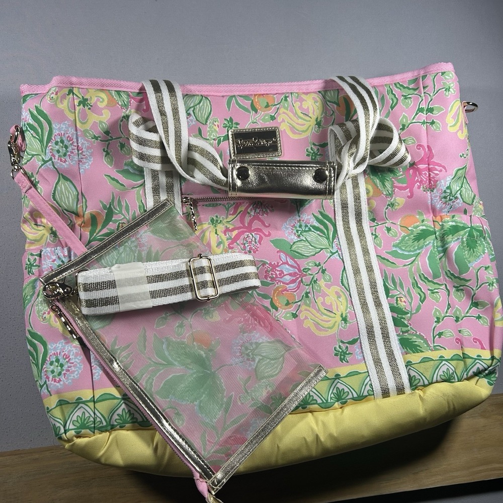 Lilly Pulitzer Picnic Cooler Bag Via‎ Amore Spritzer Insulated Tote Pouch Strap